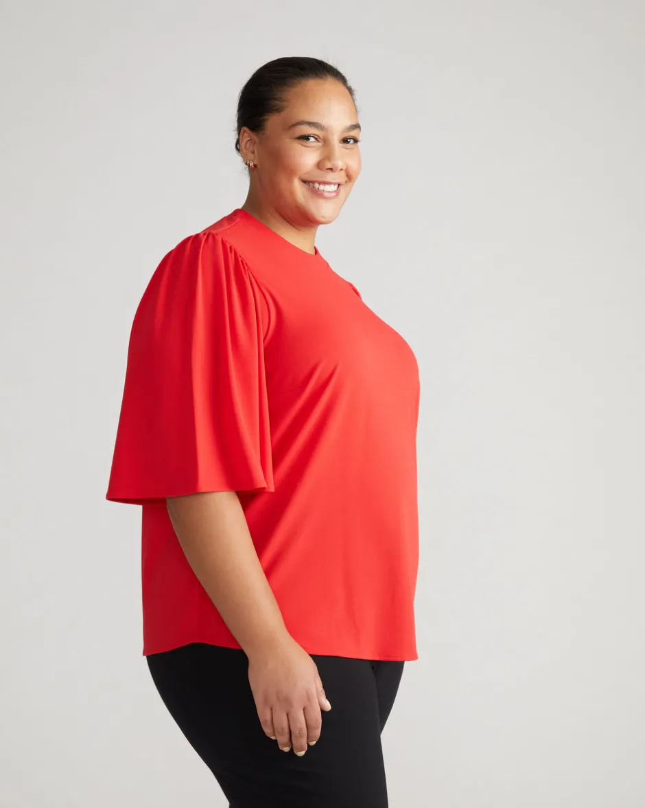Universal Standard Crepe Jersey Capelet Blouse