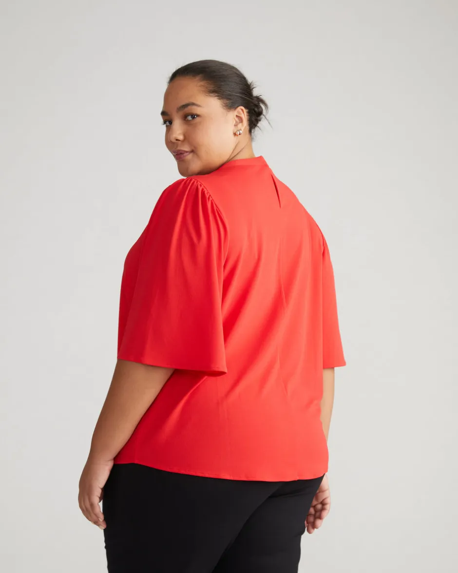 Universal Standard Crepe Jersey Capelet Blouse