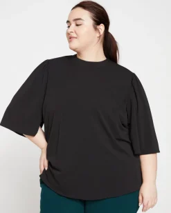 Universal Standard Crepe Jersey Capelet Blouse