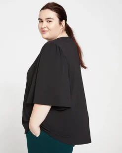 Universal Standard Crepe Jersey Capelet Blouse