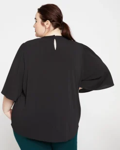 Universal Standard Crepe Jersey Capelet Blouse