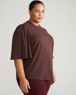 Universal Standard Crepe Jersey Capelet Blouse