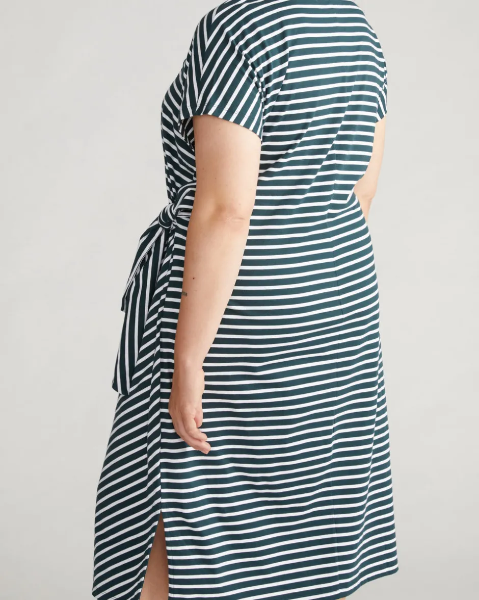Universal Standard Crescent Breton Stripe Knot Dress