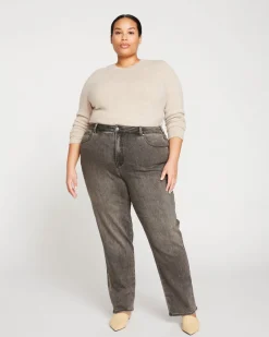 Universal Standard Donna High Rise Curve Straight Leg Jeans 32 Inch