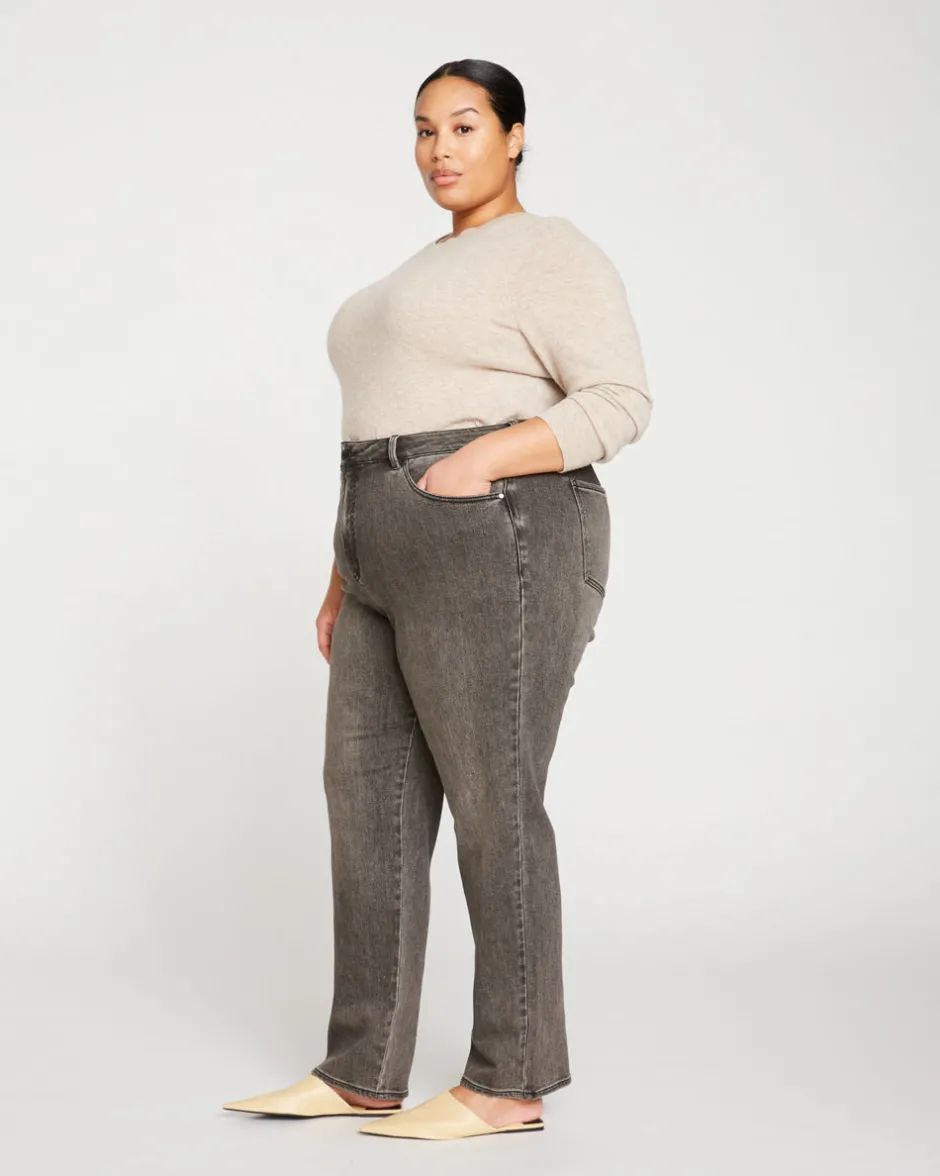 Universal Standard Donna High Rise Curve Straight Leg Jeans 32 Inch
