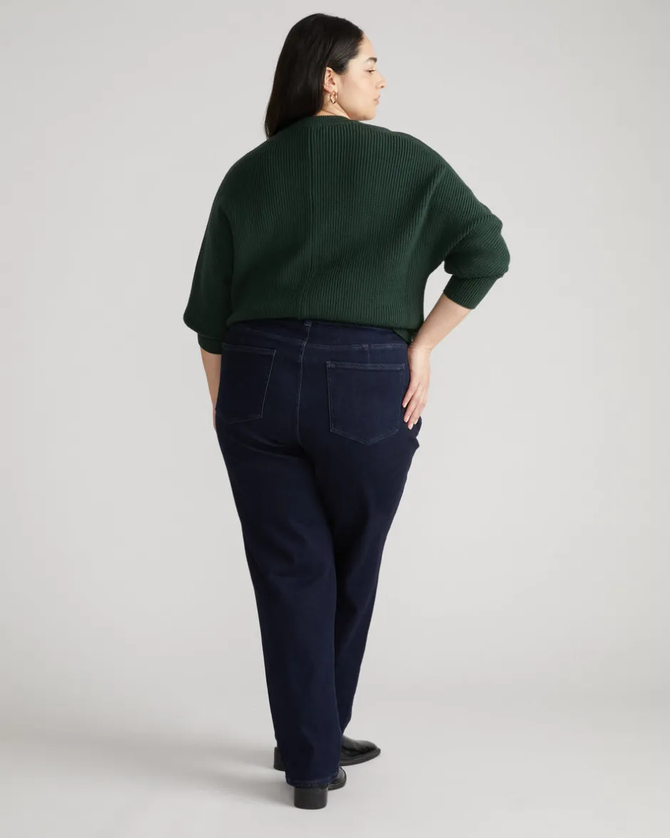 Universal Standard Donna High Rise Curve Straight Leg Jeans 32 Inch