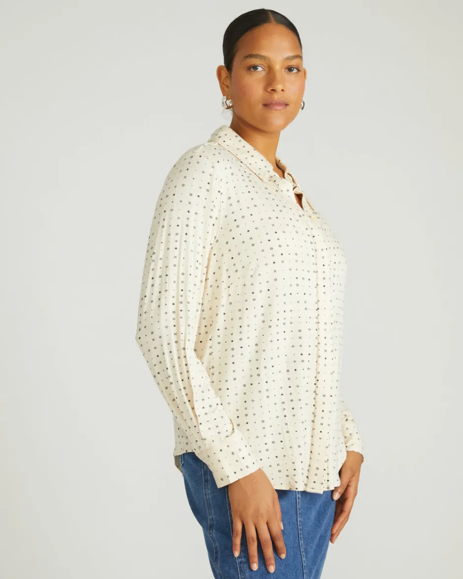 Universal Standard Elbe Liquid Jersey Shirt Classic Fit