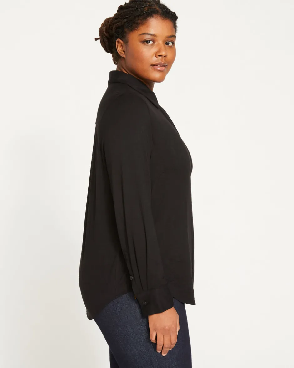 Universal Standard Elbe Liquid Jersey Shirt Classic Fit