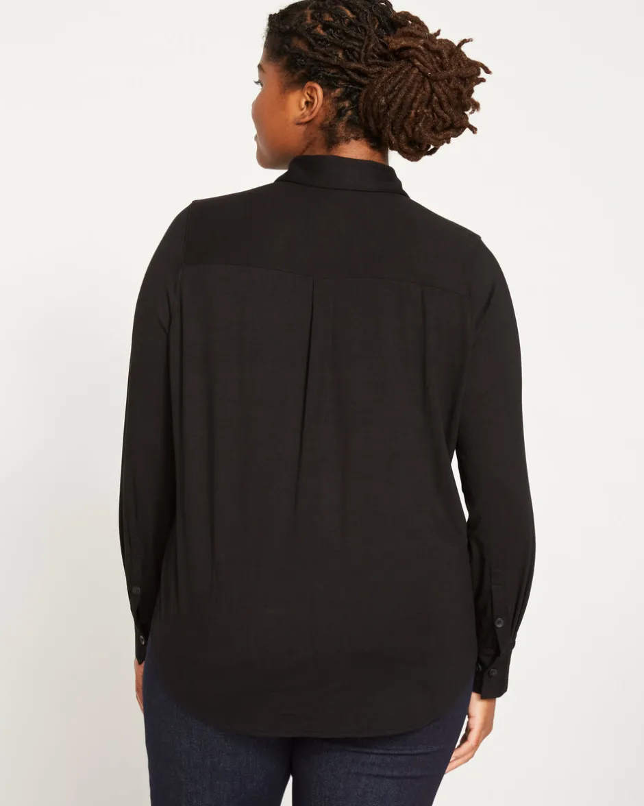 Universal Standard Elbe Liquid Jersey Shirt Classic Fit