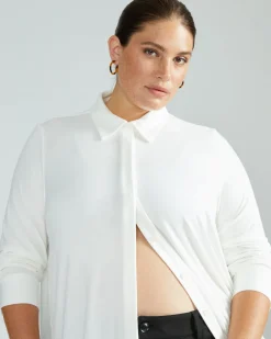 Universal Standard Elbe Liquid Jersey Shirt Classic Fit