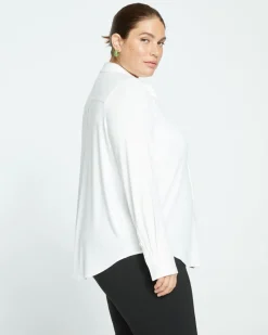 Universal Standard Elbe Liquid Jersey Shirt Classic Fit