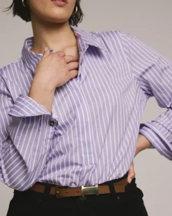 Universal Standard Elbe Popover Stretch Poplin Shirt Classic Fit