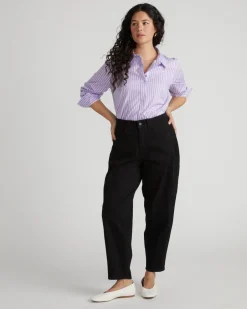 Universal Standard Elbe Popover Stretch Poplin Shirt Classic Fit