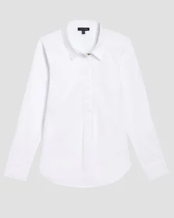 Universal Standard Elbe Popover Stretch Poplin Shirt Classic Fit