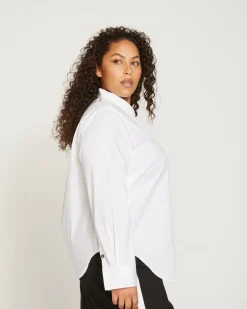 Universal Standard Elbe Popover Stretch Poplin Shirt Classic Fit