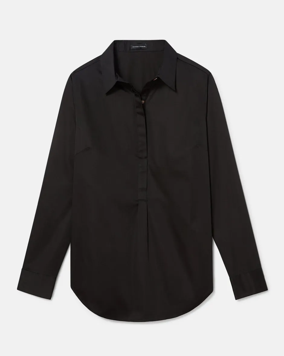 Universal Standard Elbe Popover Stretch Poplin Shirt Classic Fit
