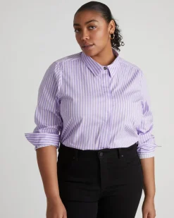 Universal Standard Elbe Stretch Poplin Shirt Classic Fit