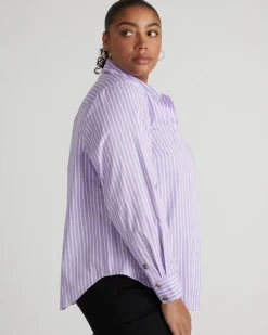 Universal Standard Elbe Stretch Poplin Shirt Classic Fit