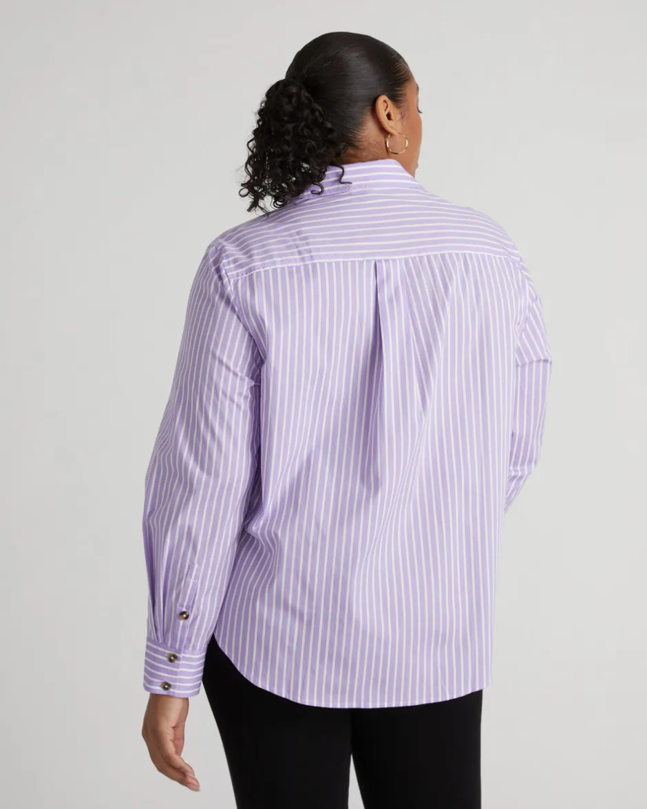 Universal Standard Elbe Stretch Poplin Shirt Classic Fit