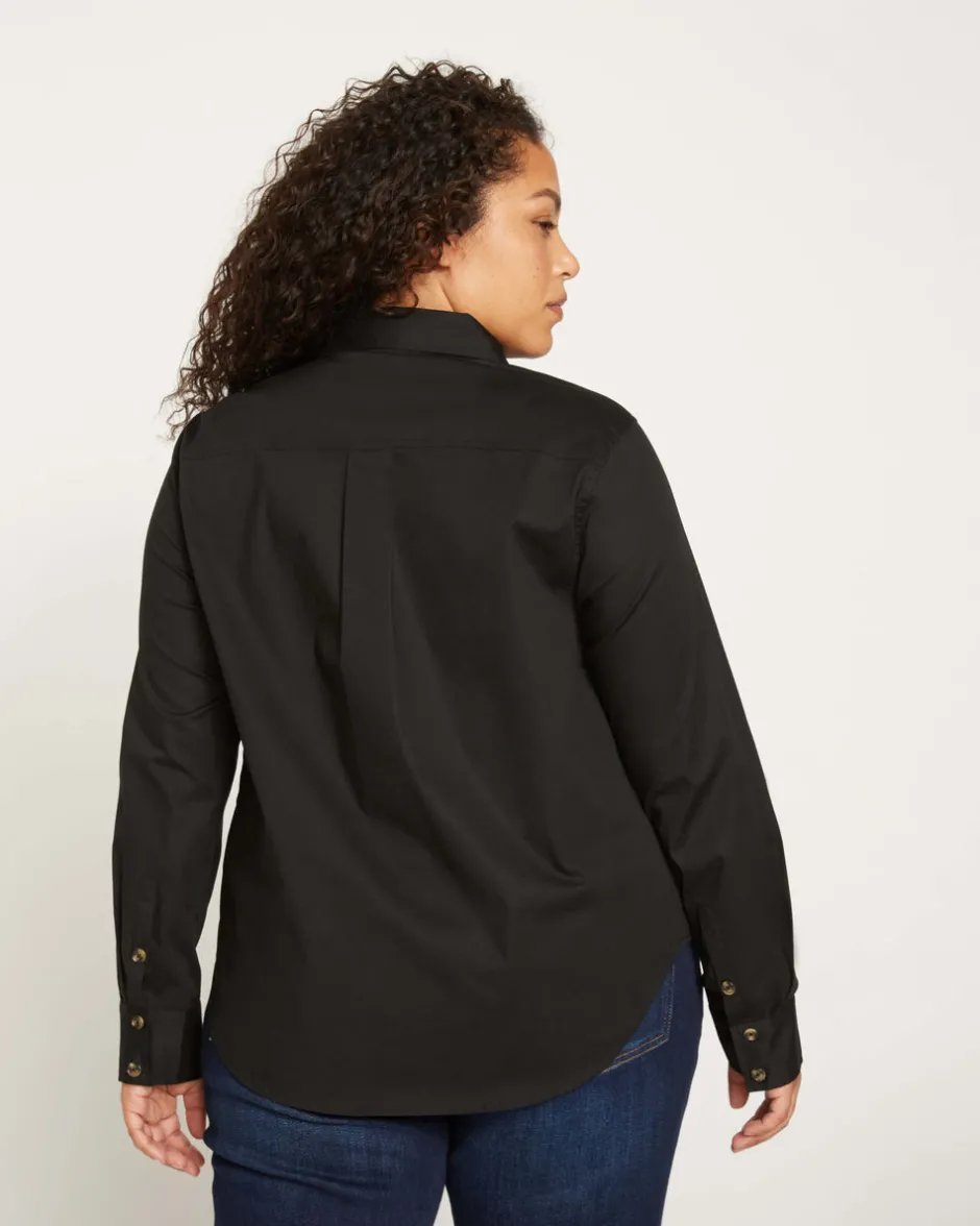 Universal Standard Elbe Stretch Poplin Shirt Classic Fit