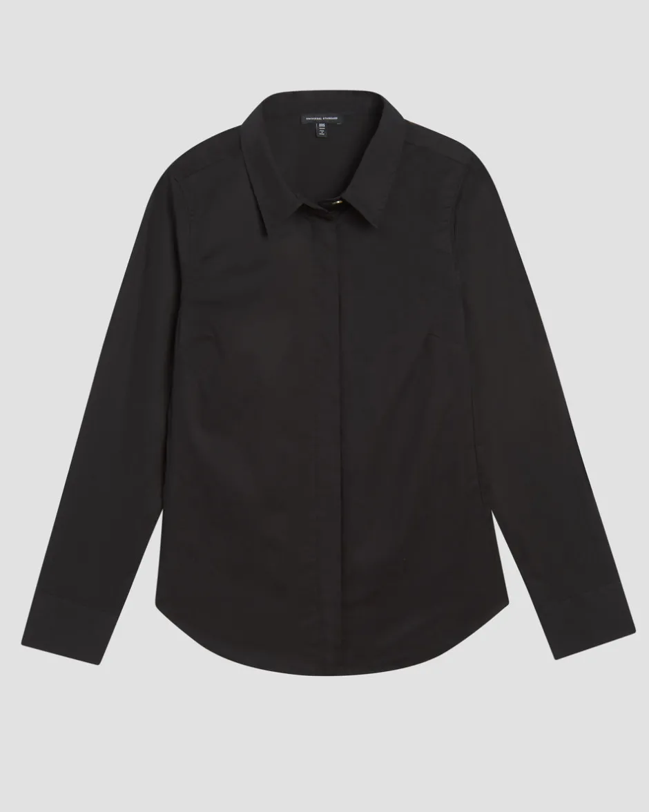 Universal Standard Elbe Stretch Poplin Shirt Classic Fit