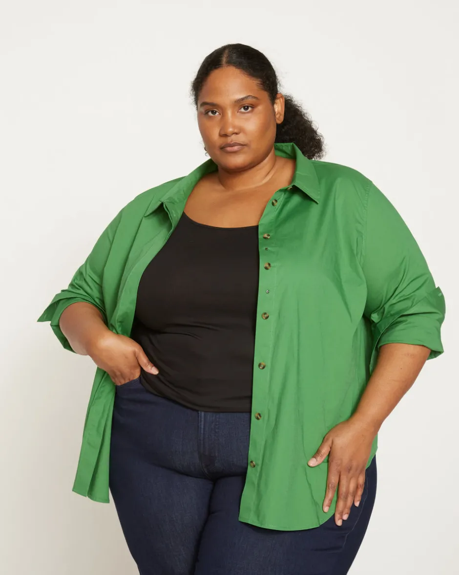 Universal Standard Elbe Stretch Poplin Shirt Classic Fit