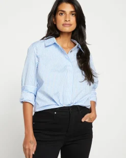 Universal Standard Elbe Stretch Poplin Shirt Classic Fit