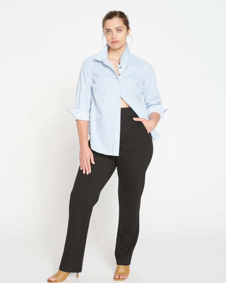 Universal Standard Elbe Stretch Poplin Shirt Classic Fit