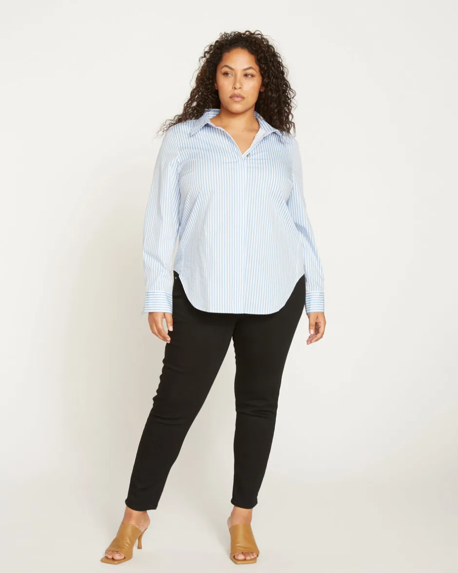 Universal Standard Elbe Stretch Poplin Shirt Classic Fit