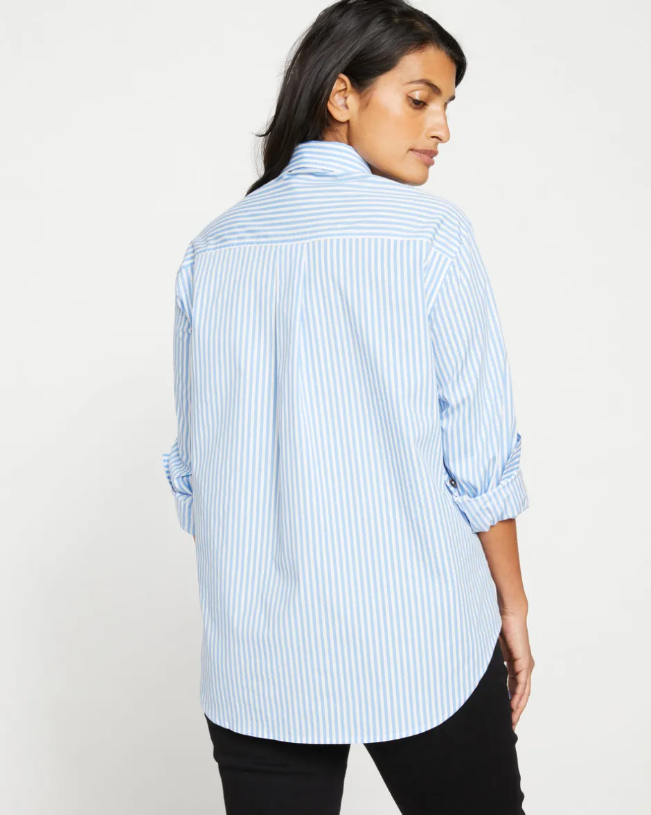 Universal Standard Elbe Stretch Poplin Shirt Classic Fit