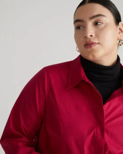 Universal Standard Elbe Stretch Poplin Shirt Classic Fit