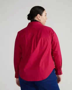 Universal Standard Elbe Stretch Poplin Shirt Classic Fit