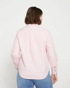 Universal Standard Elbe Stretch Poplin Shirt Classic Fit