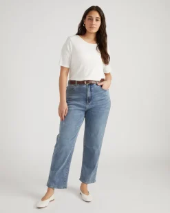 Universal Standard Ella High Rise Straight Leg Jeans
