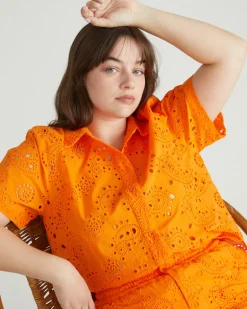 Universal Standard Erica Cotton Eyelet Shirt
