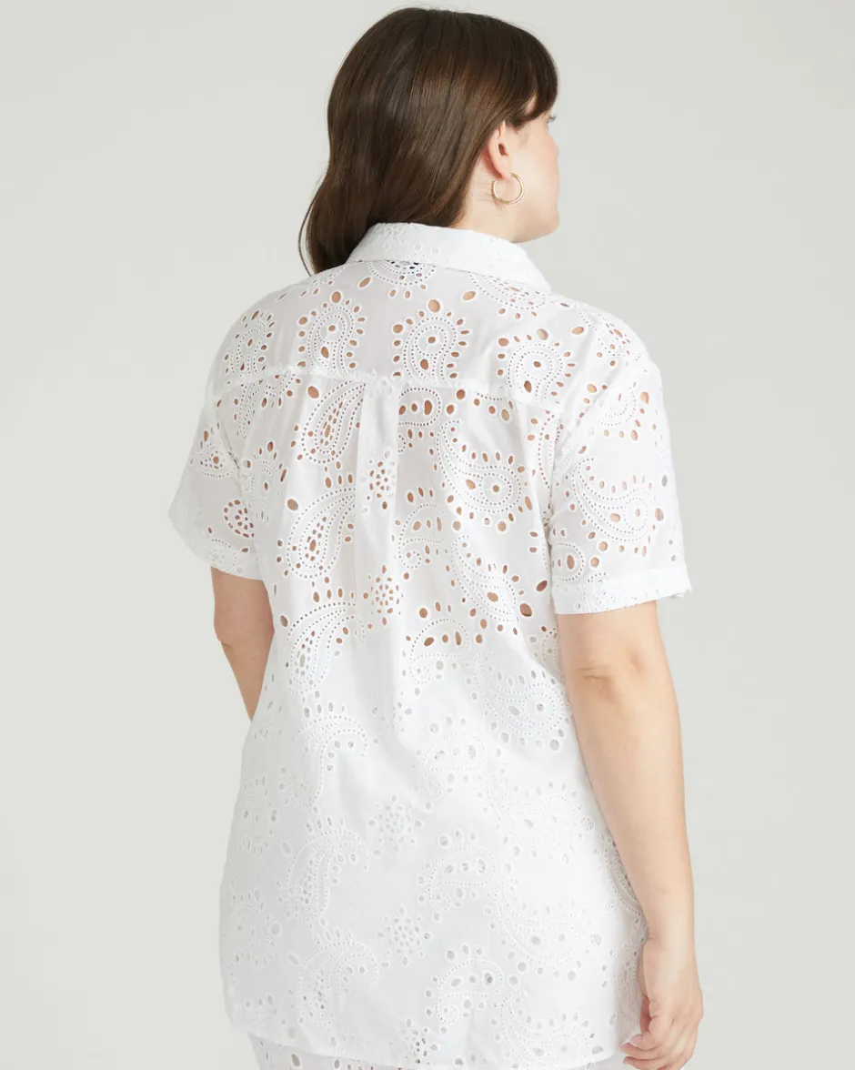 Universal Standard Erica Cotton Eyelet Shirt