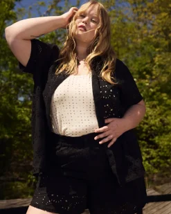 Universal Standard Erica Cotton Eyelet Shirt