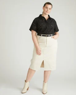 Universal Standard Erica Cotton Eyelet Shirt