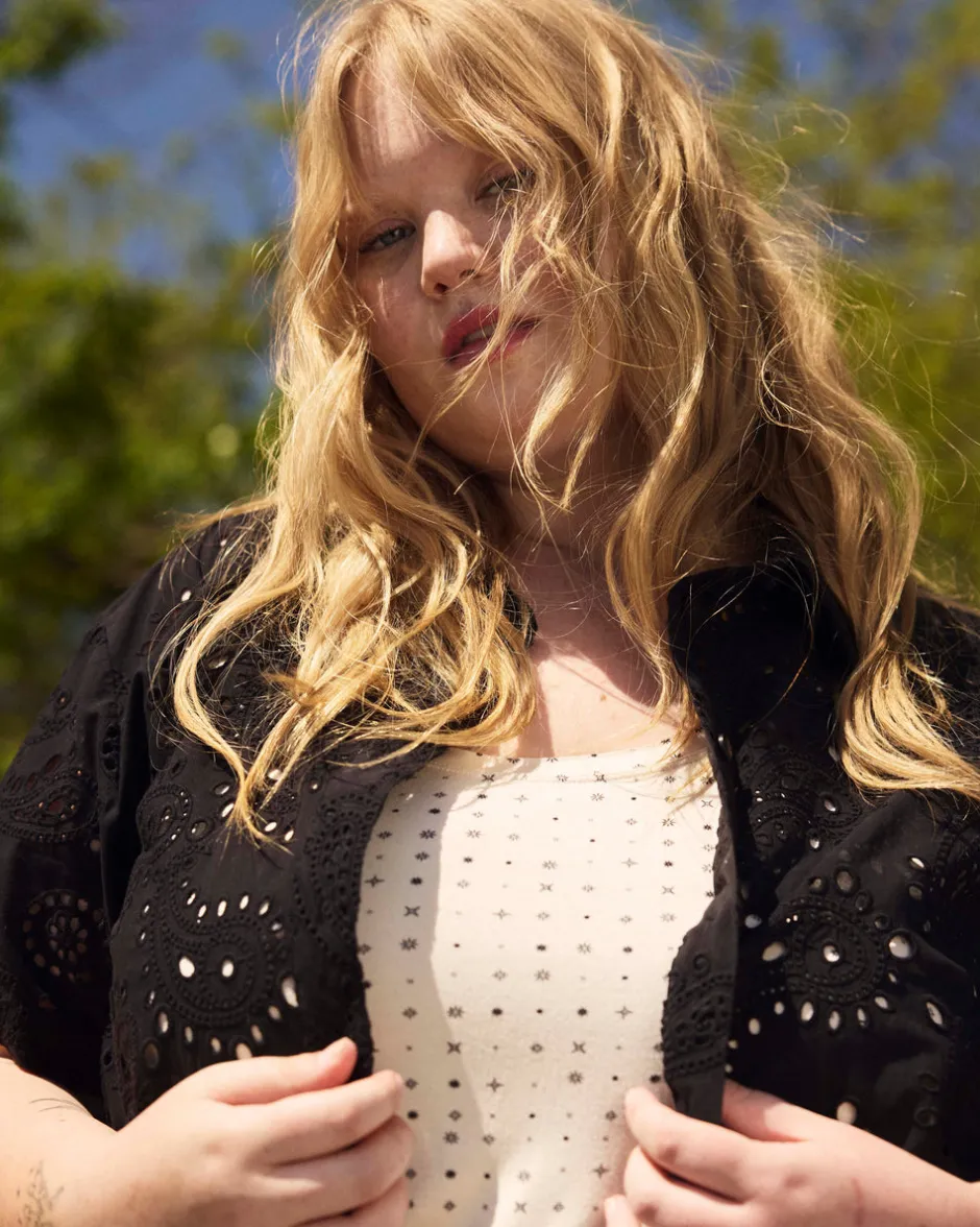Universal Standard Erica Cotton Eyelet Shirt