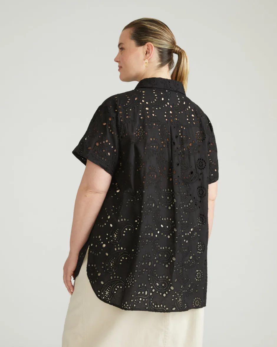 Universal Standard Erica Cotton Eyelet Shirt