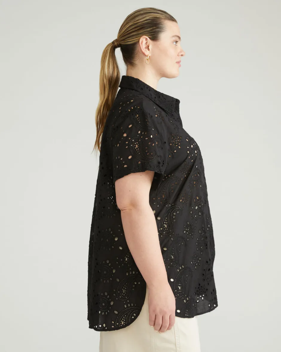 Universal Standard Erica Cotton Eyelet Shirt
