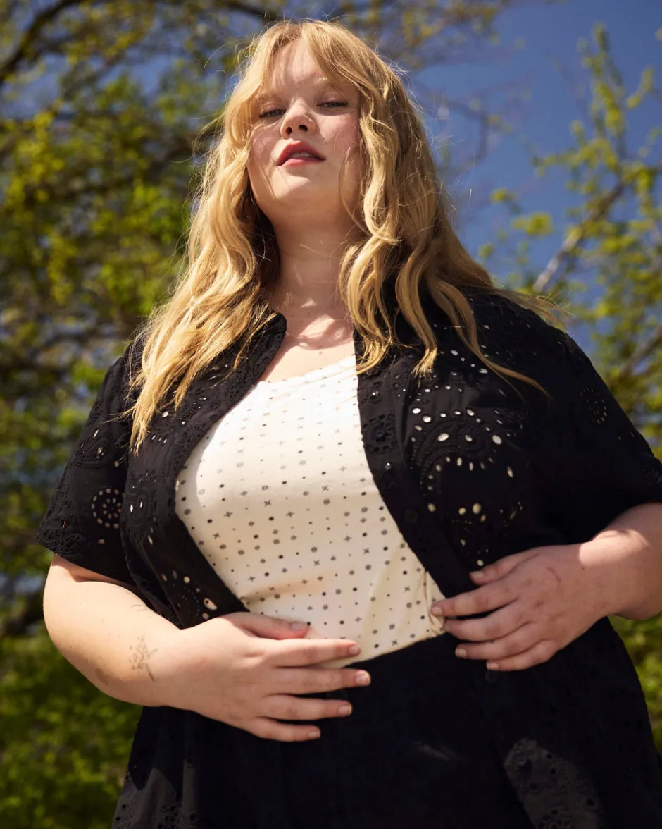 Universal Standard Erica Cotton Eyelet Shirt