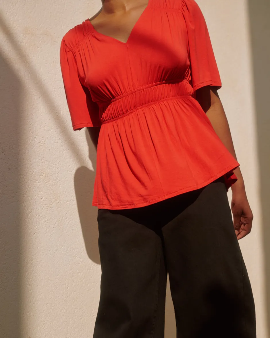 Universal Standard Flora Liquid Jersey Top