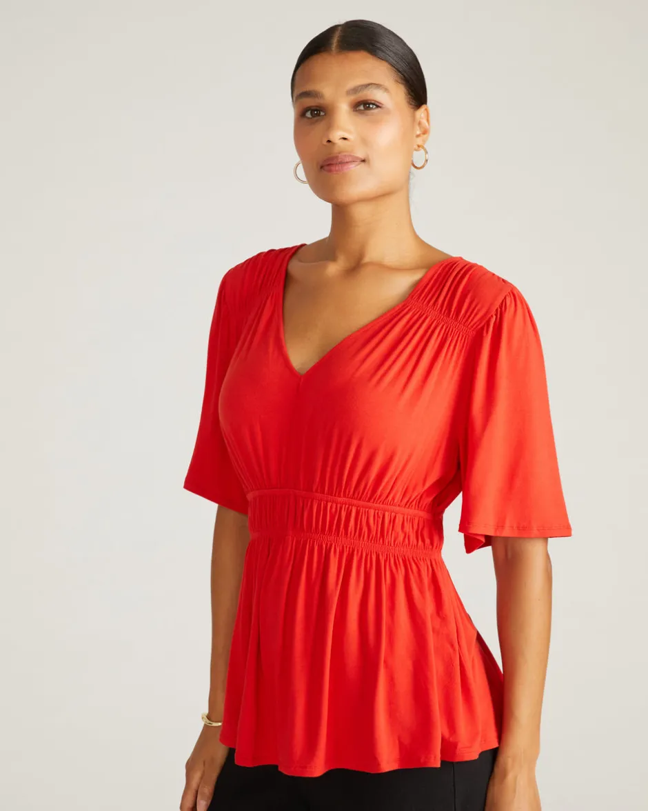 Universal Standard Flora Liquid Jersey Top