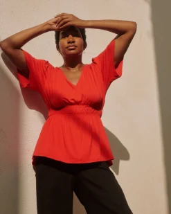 Universal Standard Flora Liquid Jersey Top