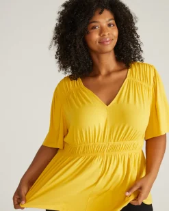 Universal Standard Flora Liquid Jersey Top