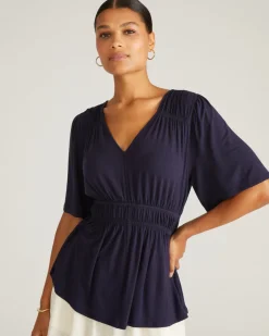 Universal Standard Flora Liquid Jersey Top
