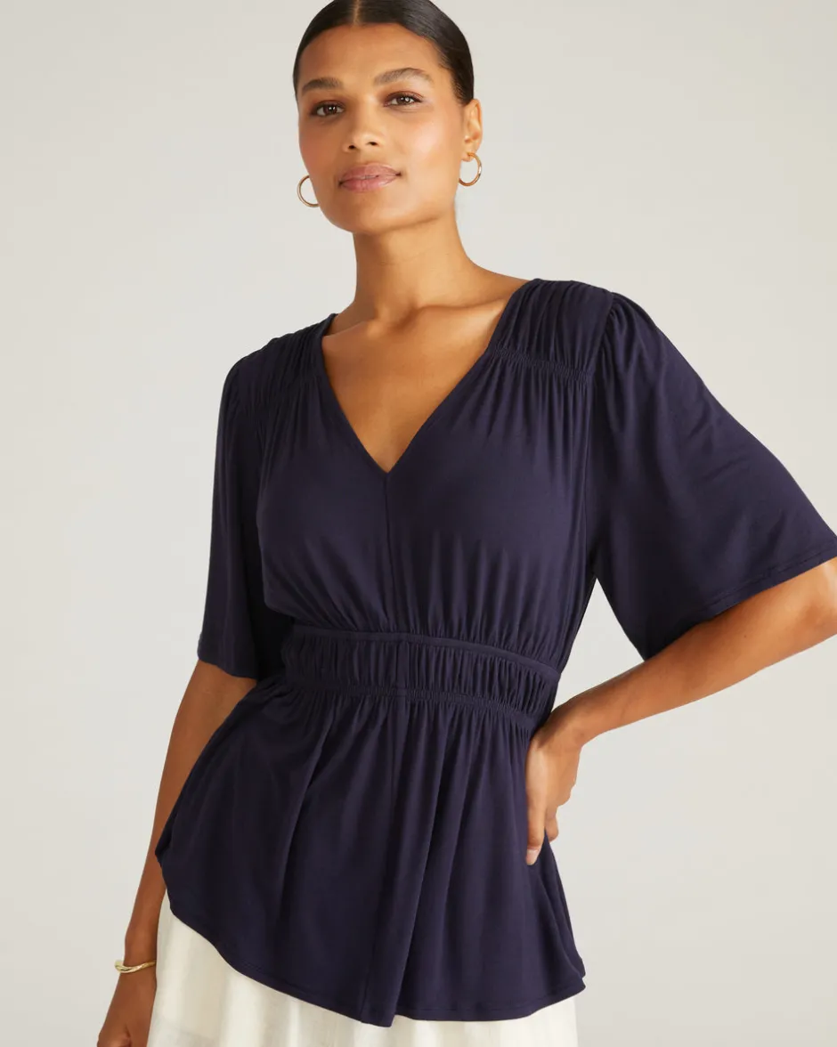 Universal Standard Flora Liquid Jersey Top