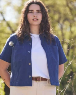 Universal Standard Flynn Short Sleeve Denim Shacket