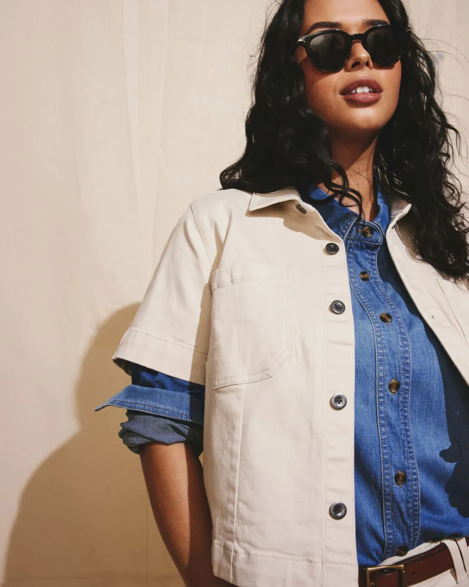 Universal Standard Flynn Short Sleeve Denim Shacket